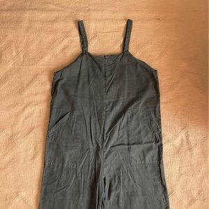 Gray Linen Oversized Jumpsuit